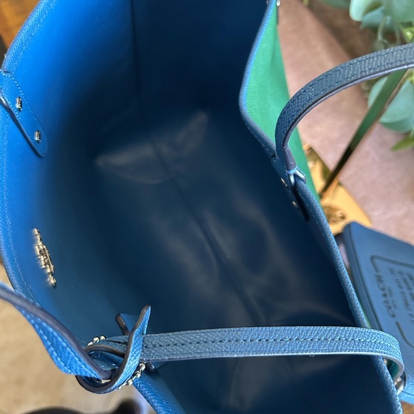 Coach Green and Blue Reversible Tote Bag Set - Picture 9 of 9